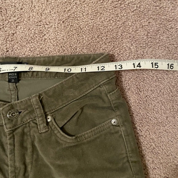 Bebe Women’s Olive Green Corduroy Pants Size 25 - Picture 7 of 9
